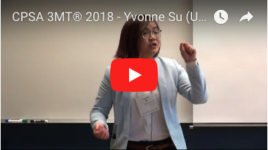 Youtube thumbnail of Yvonne Su's 3 minute thesis