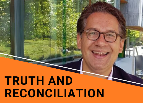 Truth and reconciliation. Investigating How Indigenous Peoples are Practicing Self-Determination. Dr. David MacDonald. A photo of David smiling.