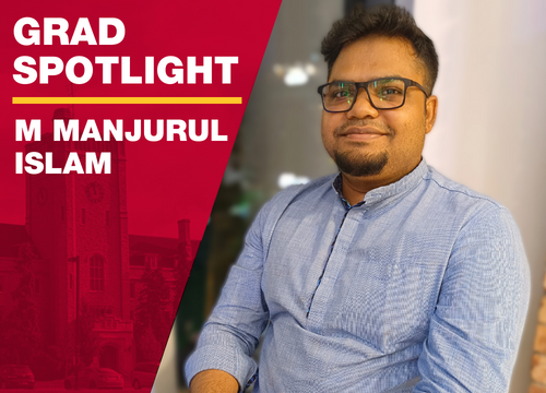 Grad spotlight. M Manjurul Islam. Headshot of Manjurul.